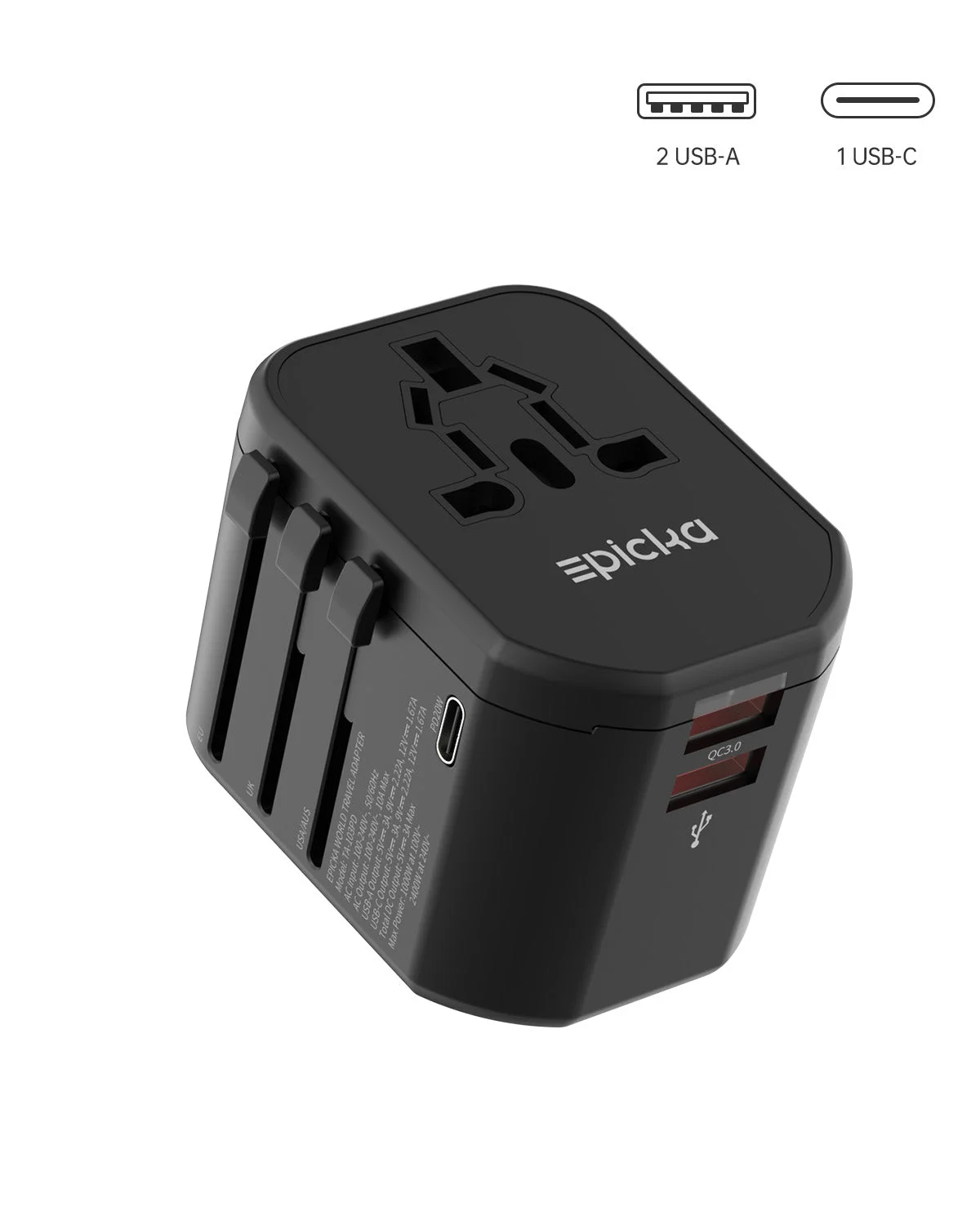 ta-103pd_universal_travel_adapter_pd_20w_0 TA-103PD Universal Travel Adapter PD 20W - Image 1