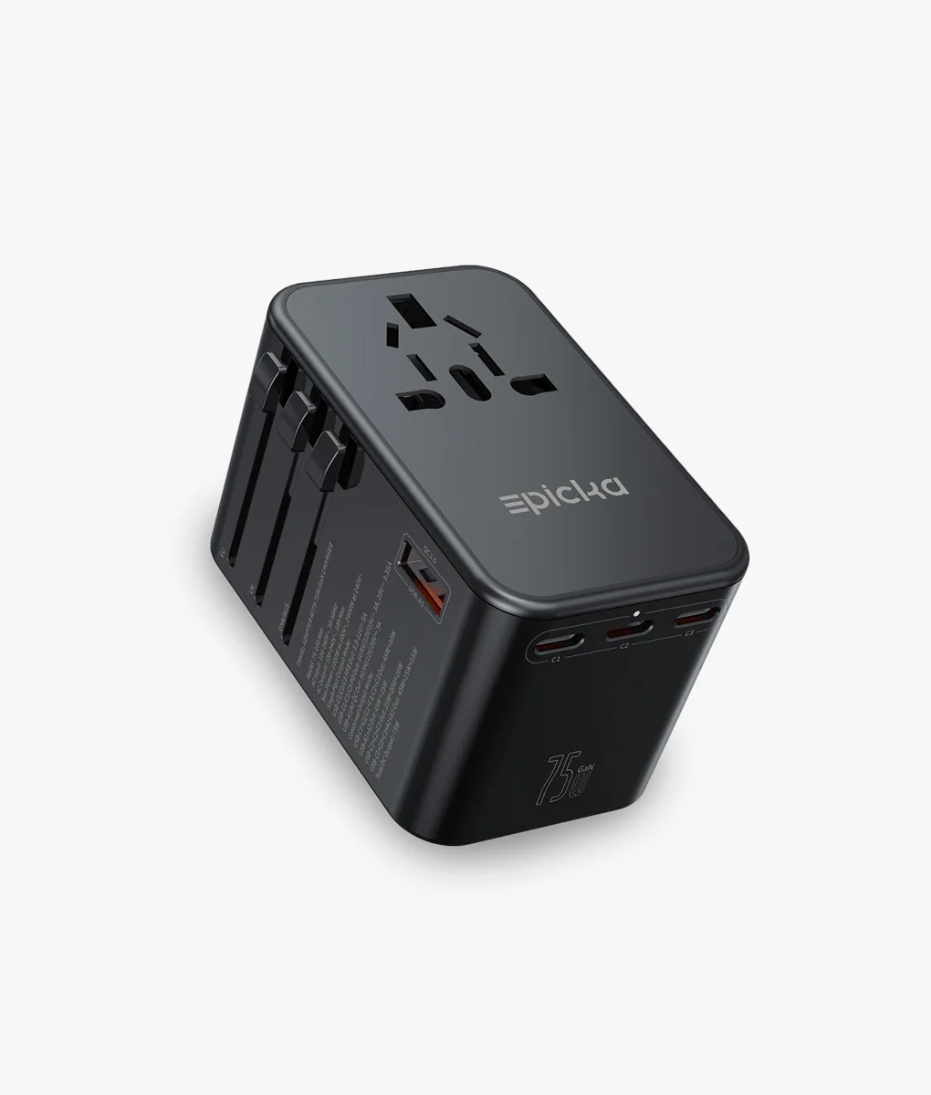 ta105_max-black-tp-front TA-105 Max Universal Travel Adapter - Image 1